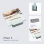 Preview: Tuerschild VITRUM A Glasschild fuer Buero aus Glas 140 140 mm